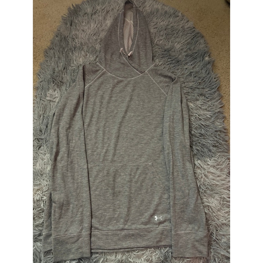 Under Armour Women's Gray‎ Large Long Sleeve Hoodie Pullover Activewear